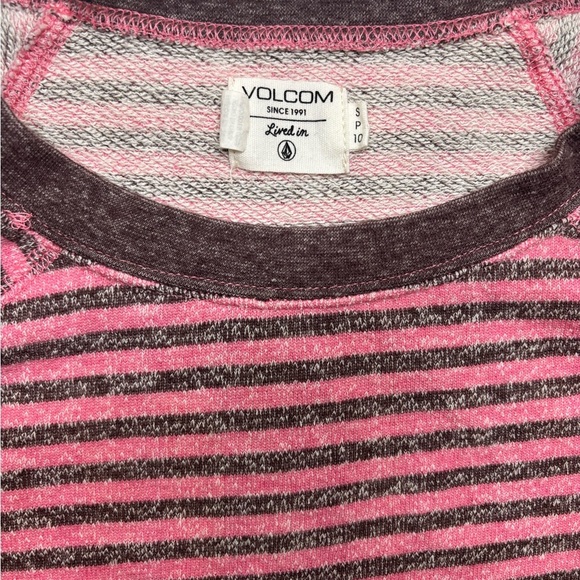 Volcom women’s crewneck sweatshirt striped - Picture 3 of 8